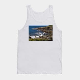 Waves breaking on the rocky shore of Coldingham Bay, Scotland Tank Top